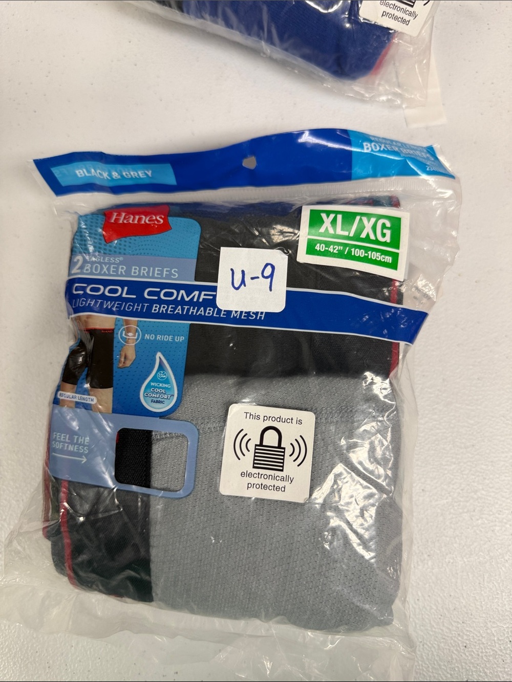 Hanes Men's Boxer Briefs - Gray and Black